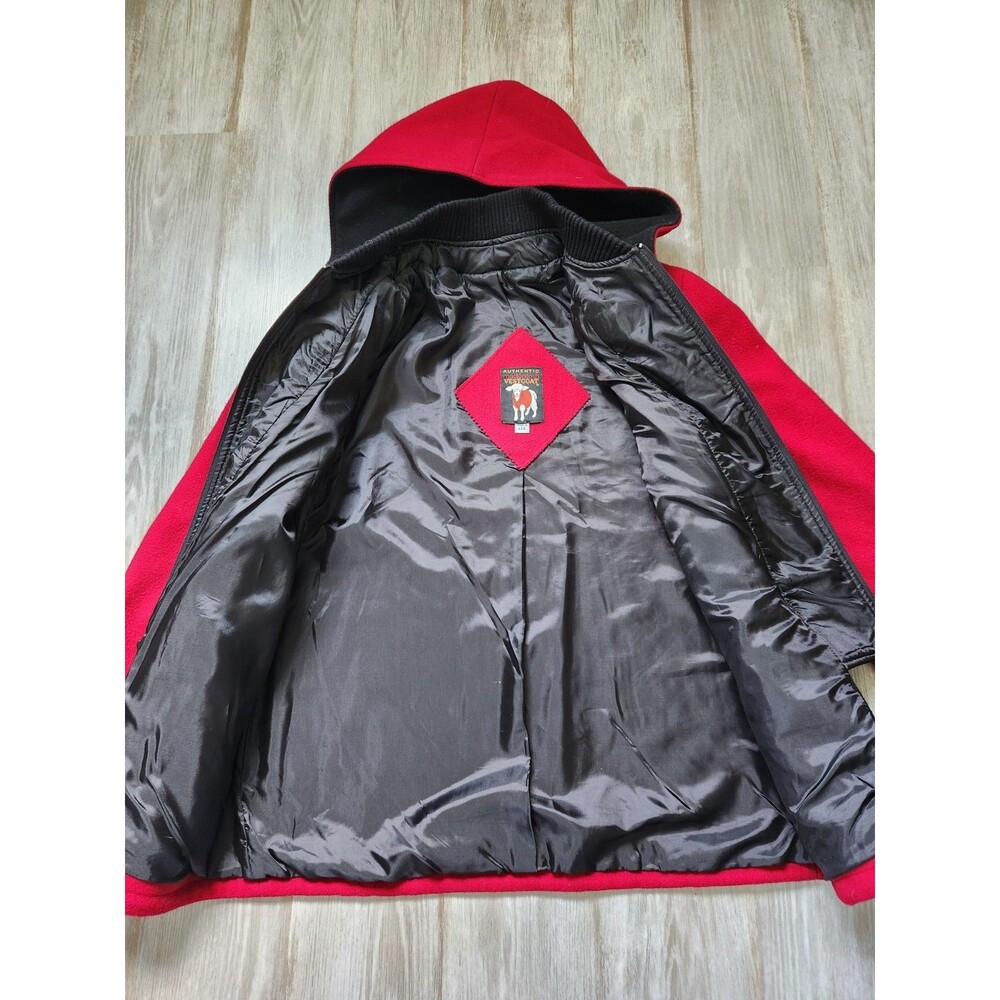 VTG Mackintosh Wool Hooded Vest Coat Red Black Plaid Womens Sz 10 USA Made EUC - Picture 4 of 10
